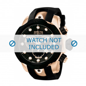Invicta bracelet de montre 0361 Reserve Silicone Noir 26mm