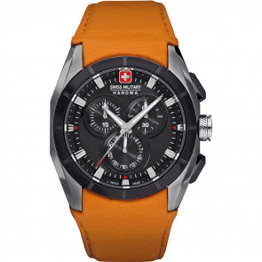 Bracelet de montre Swiss Military Hanowa 06-4191.33.007.79 Cuir Orange