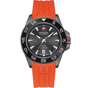 Bracelet de montre Swiss Military Hanowa 06-4221.30.007 Caoutchouc Orange