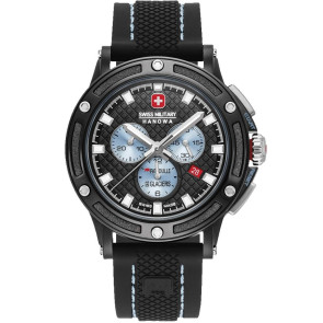 Bracelet de montre Swiss Military Hanowa 06-4348.13.001 Caoutchouc Noir 22mm