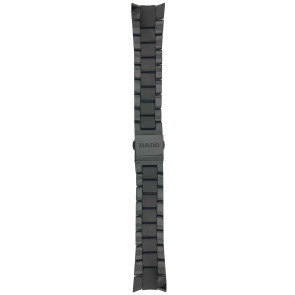 Bracelet de montre Rado 07.04934.10 / 650.0277.3 Titane Noir 22mm