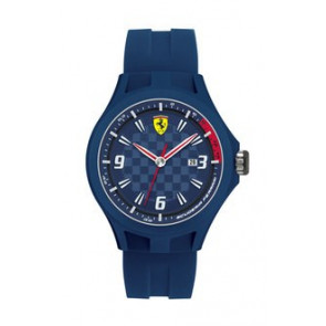 Bracelet de montre Ferrari SF101.4 / 0830067 / SF689300097 Caoutchouc Bleu 22mm