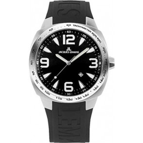 Bracelet de montre Jacques Lemans 1-1224 Caoutchouc Noir 19mm