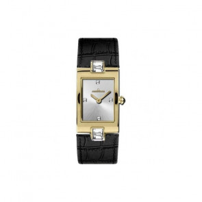Bracelet de montre Jacques Lemans 1-1423 Cuir Noir 6mm