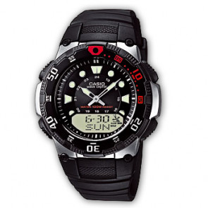 Casio bracelet de montre 10254396 Plastique Noir 23mm 