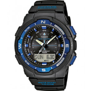 Casio bracelet de montre 10431876 Plastique Noir 17mm 
