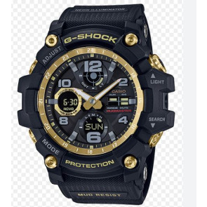 Bracelet de montre Casio 5444 / GAW-100G / 10570739 Caoutchouc Noir