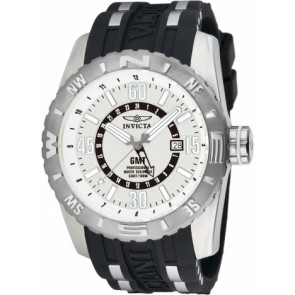 Bracelet de montre Invicta 10681.01 Caoutchouc Noir