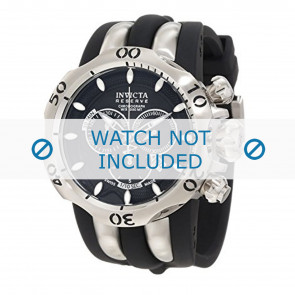 Invicta bracelet de montre 10825 Silicone Noir