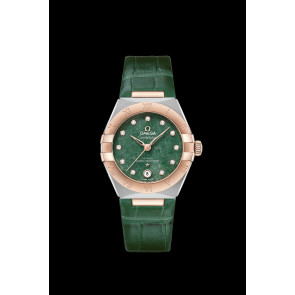 Bracelet de montre Omega 13123292099001.032Z017080 Peau de crocodile Vert