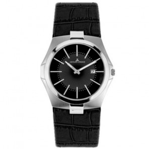 Bracelet de montre Jacques Lemans 1337-A Cuir Noir 7mm