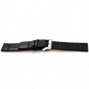 Bracelet de montre Universel I145 Cuir Noir 24mm