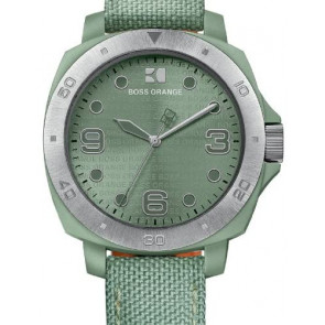 Bracelet de montre Hugo Boss 659302413 / 1502287 / 1502291 Toile Vert 18mm