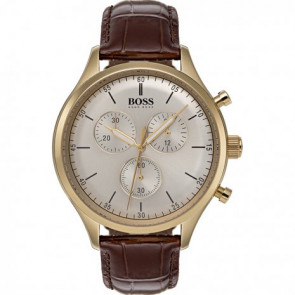 Bracelet de montre Hugo Boss HB1513545 / HB-317-1-34-3037 Cuir Brun 20mm