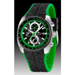 Lotus bracelet de montre 15423-6 Caoutchouc Noir