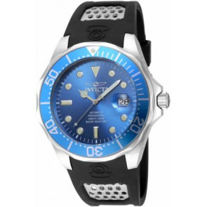Bracelet de montre Invicta 11751.01 / 2296.01 Caoutchouc Noir 22mm