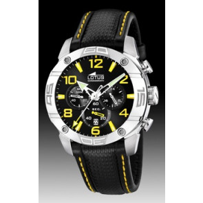 Bracelet de montre Lotus 15644-6 Cuir Noir 23mm