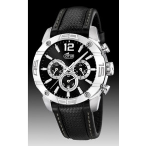 Bracelet de montre Lotus 15644-8 Cuir Noir 23mm