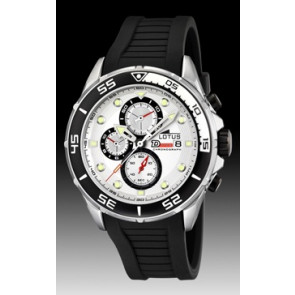 Bracelet de montre Lotus 15677-1 Caoutchouc Noir 23mm