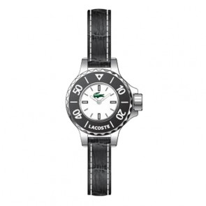 Lacoste bracelet de montre 2000555 / LC-39-3-14-0186 Cuir Noir 8mm