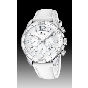 Bracelet de montre Lotus 15782-1 Cuir Blanc 21mm