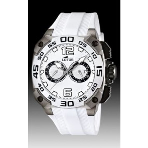 Bracelet de montre Lotus 15791-1 Caoutchouc Blanc 22mm