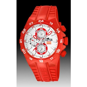 Bracelet de montre 15800-2 Caoutchouc Rouge