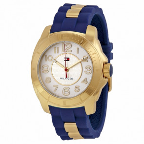 Tommy Hilfiger bracelet de montre 1781307 / TH-204-3-34-1383 / TH679301540 Caoutchouc Bleu 18mm