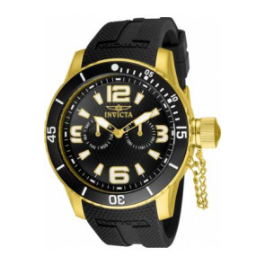 Bracelet de montre Invicta 1792-01 Caoutchouc Noir