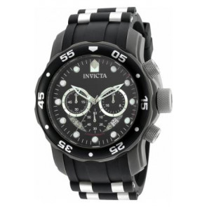 Bracelet de montre Invicta 20463 Caoutchouc Noir