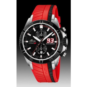 Lotus bracelet de montre 18103-5 Caoutchouc Rouge