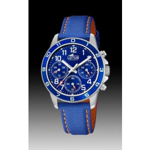 Bracelet de montre Lotus 18581-2 Cuir Bleu 18mm