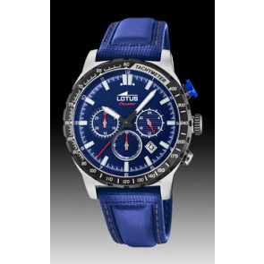 Bracelet de montre Lotus 18587-2 Cuir Bleu 22mm