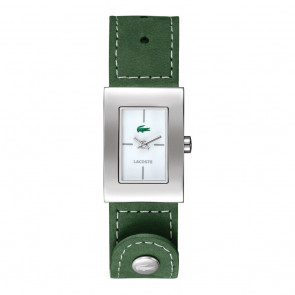 Lacoste bracelet de montre 2000573 / LC-43-3-14-2207 Cuir Vert 18mm + coutures vertes