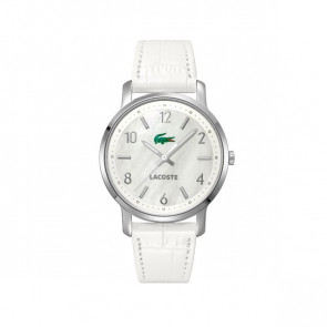 Bracelet de montre Lacoste 2000631 / LC-41-3-14-2223 Cuir Blanc 20mm