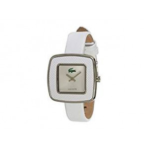 Lacoste bracelet de montre 2000748 / LC-65-3-29-2392 Cuir Blanc 12mm