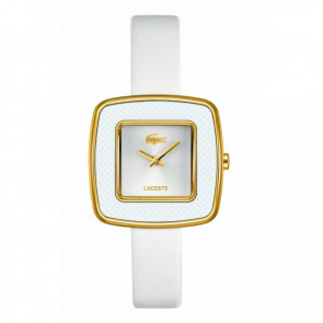 Lacoste bracelet de montre 2000749 / LC-65-3-29-2392 Cuir Blanc 12mm