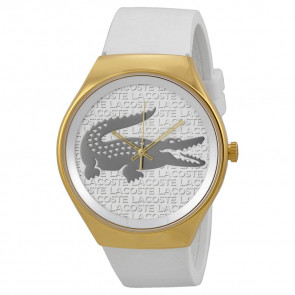 Lacoste bracelet de montre 2000787 / LC-71-3-34-2445 Silicone Blanc 18mm