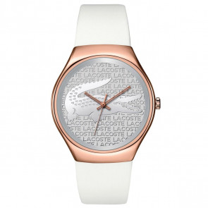 Lacoste bracelet de montre 2000788 / LC-71-3-34-2446 Silicone Blanc 18mm