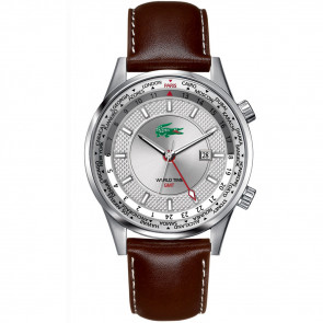 Bracelet de montre Lacoste 2010411 / LC-21-1-14-0108 Cuir Brun 22mm