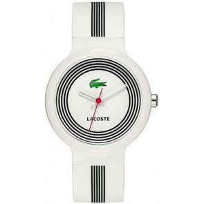 Lacoste bracelet de montre 2010570 / LC-46-1-29-2224 Caoutchouc Blanc 14mm