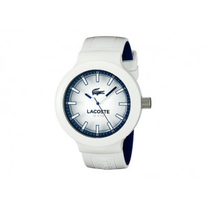 Lacoste bracelet de montre 2010795 / LC-61-1-29-2588 Caoutchouc Blanc 16mm