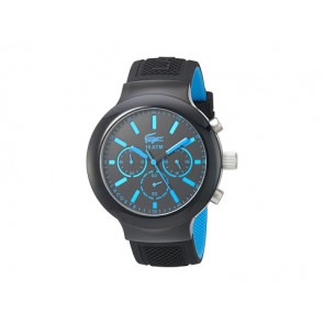 Lacoste bracelet de montre 2010812 / LC-61-1-29-2600 Caoutchouc Noir 16mm