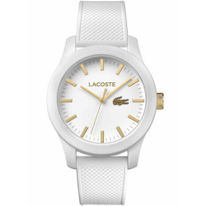 Lacoste bracelet de montre 2010819 / LC-79-1-47-2790 Caoutchouc Blanc 21mm