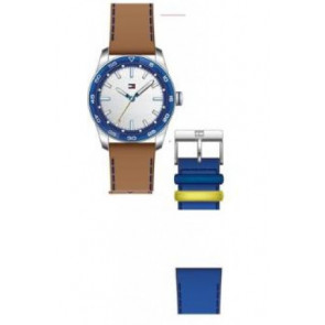 Bracelet de montre Tommy Hilfiger 679301569 / 1790928 / 1569 / 210-1-27-1410 Cuir Bleu 22mm