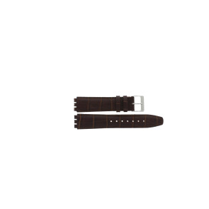 Bracelet de montre Swatch (alt.) 21414.27.17C Cuir Brun 17mm