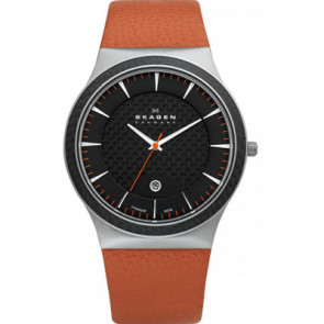 Bracelet de montre Skagen 234XXLTLO Cuir Orange 26mm