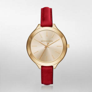 Bracelet de montre Michael Kors MK2606 / Red Cuir Rouge 12mm