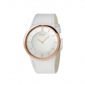 Bracelet de montre Boccia 3161-02 / BO3161-02-40WI Cuir Blanc 13mm
