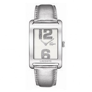Lacoste bracelet de montre 2000652 / LC-51-3-14-2261 Cuir Gris 20mm + coutures grises